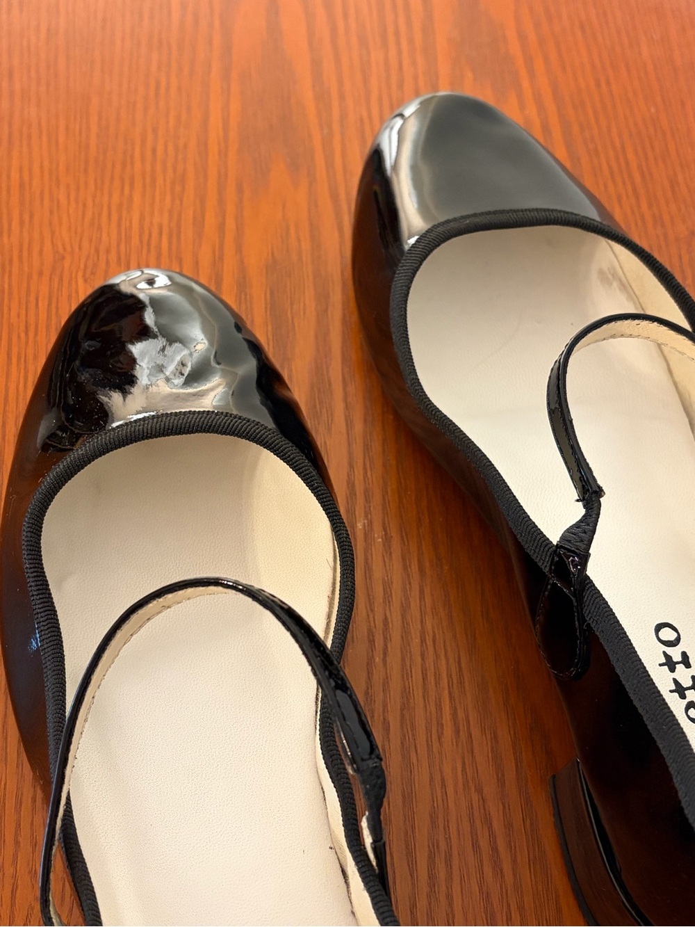 Repetto Paris size 40/9 Black Patent Mary Jane Block Heel Shoes - Picture 8 of 12
